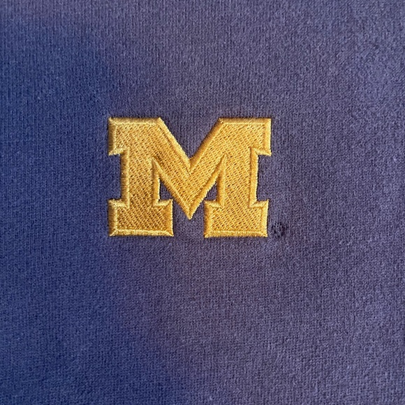 Vintage Blue 84 Michigan Wolverines Quarterzip Size Medium - Picture 2 of 3